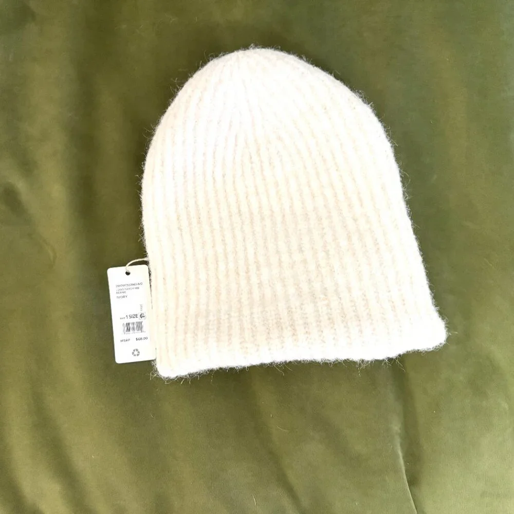 NWT Ribbed Favorite Daughter THE LOGO PATCH RIB BEANIE - retails $68 - Picture 8 of 12